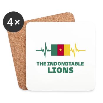 The Indomitable lions - Coasters (set of 4) - white - Front