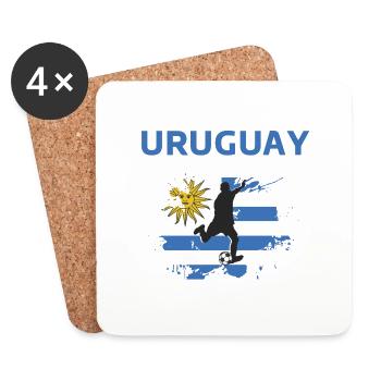 Uruguay Football 2022 Uruguayan Football Fan - Coasters (set of 4) - white - Front