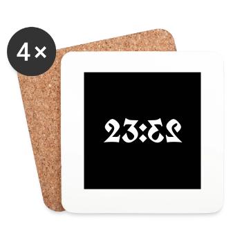 "23:32" - Untersetzer (4er-Set) - Weiß - Vorne