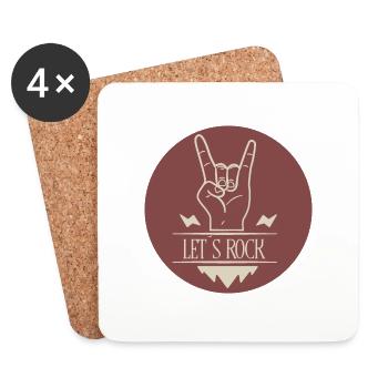 ROCKONS - Dessous de verre (lot de 4) - blanc - Devant