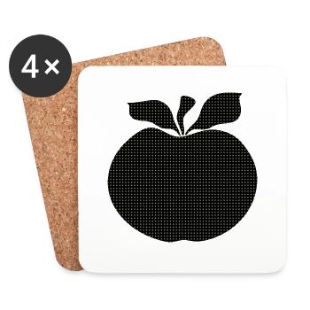 Apple - Coasters (set of 4) - white - Front