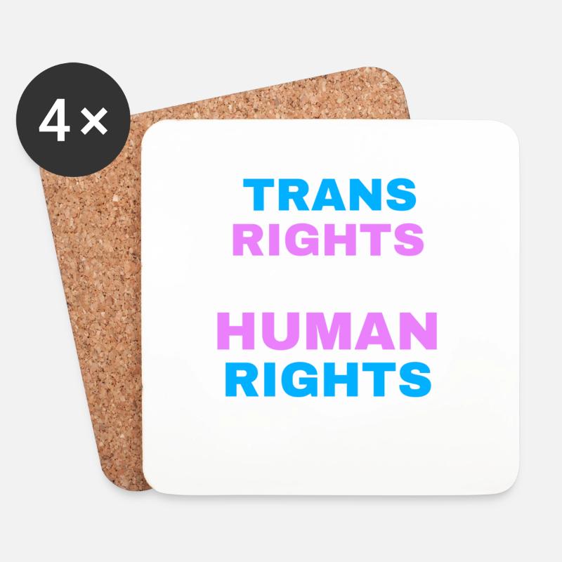 Trans rights are human rights - Untersetzer (4er-Set) - Weiß