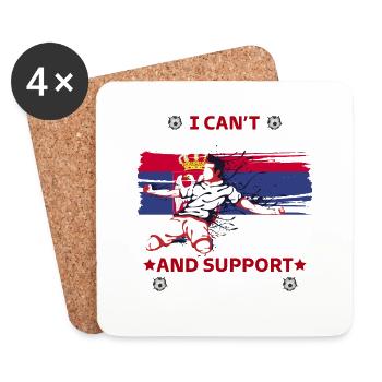 rester calme et soutenir la serbie - Dessous de verre (lot de 4) - blanc - Devant