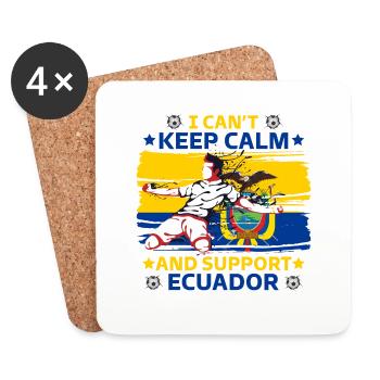 rester calme et soutenir l'équateur - Dessous de verre (lot de 4) - blanc - Devant