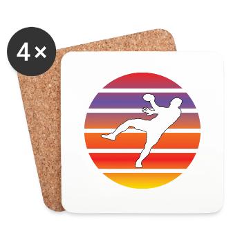 Handball Club Handball Handball Joueur Handball - Dessous de verre (lot de 4) - blanc - Devant