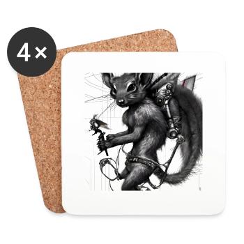 Series: Monster of mind - Coasters (set of 4) - white - Front
