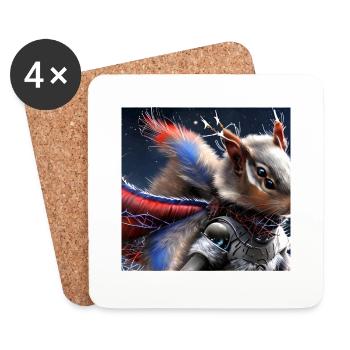 Série : distopia of christmas - Dessous de verre (lot de 4) - blanc - Devant