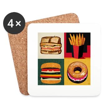 MENU ALL OF FAME - Dessous de verre (lot de 4) - blanc - Devant
