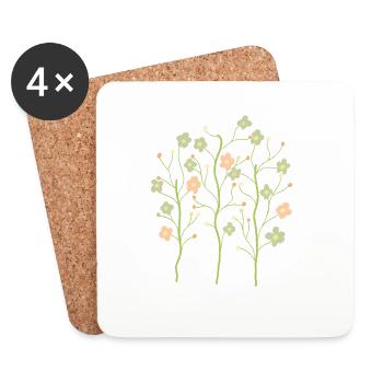 Flower - Untersetzer (4er-Set) - Weiß - Vorne