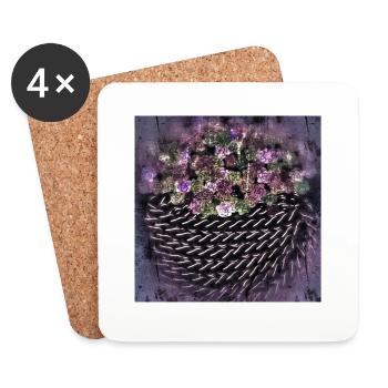 Rose - Coasters (set of 4) - white - Front