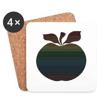 Apple - Coasters (set of 4) - white - Front