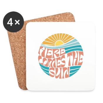 VOICI LE SOLEIL - Dessous de verre (lot de 4) - blanc - Devant