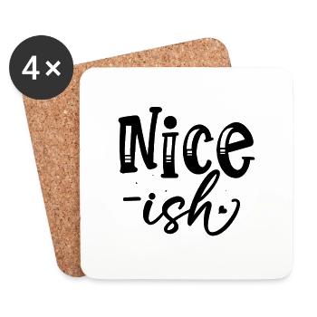Nice ish - Coasters (set of 4) - white - Front