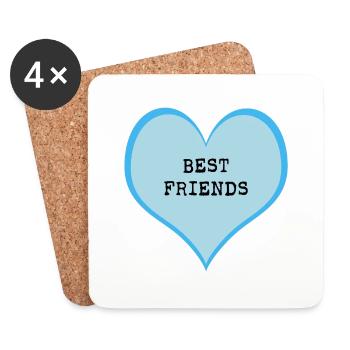 Best friends - Coasters (set of 4) - white - Front