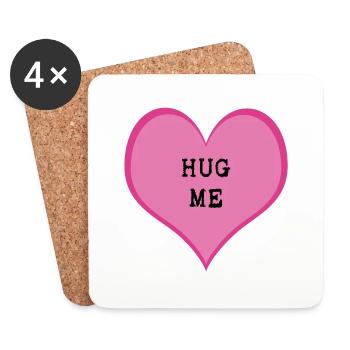 Hug me - Coasters (set of 4) - white - Front