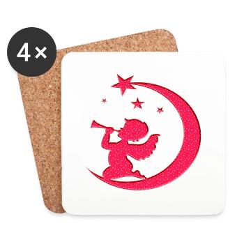 Frohe Weihnachten Weihnachten Weihnachten Urlaub Winter Santa Nordic - Untersetzer (4er-Set) - Weiß - Vorne