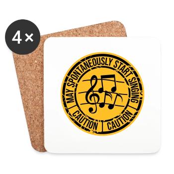 may spontaneously start singing - Untersetzer (4er-Set) - Weiß - Vorne