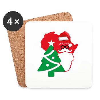 Merry Christmas - Dessous de verre (lot de 4) - blanc - Devant