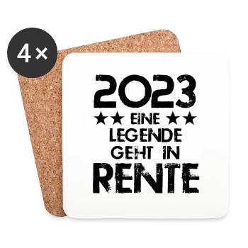 2023 eine Legende geht in Rente - Untersetzer (4er-Set) - Weiß - Vorne