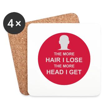 I get more head - Coasters (set of 4) - white - Front