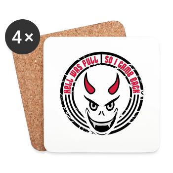 hell was full Quote - Coasters (set of 4) - white - Front