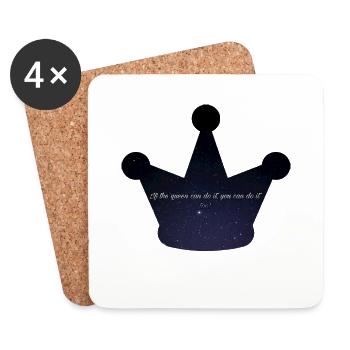 Queen - Coasters (set of 4) - white - Front