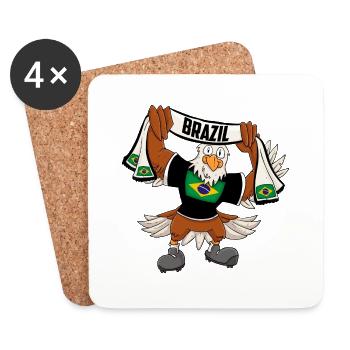 Brazil Eagle - Coasters (set of 4) - white - Front