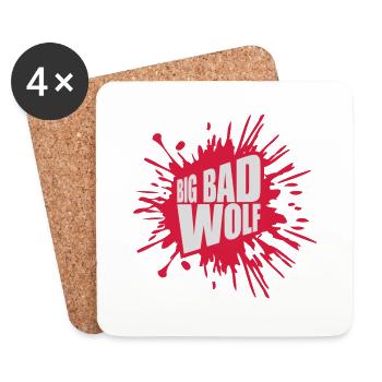 big bad wolf quote - Coasters (set of 4) - white - Front