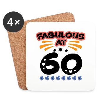 Fabulous At 60 - Untersetzer (4er-Set) - Weiß - Vorne