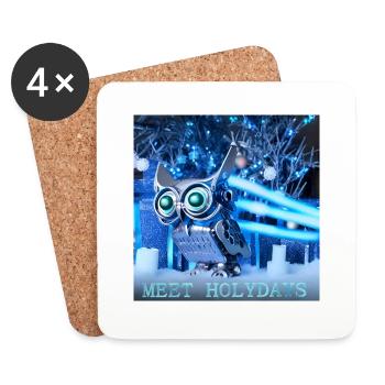 meet the holidays - Coasters (set of 4) - white - Front