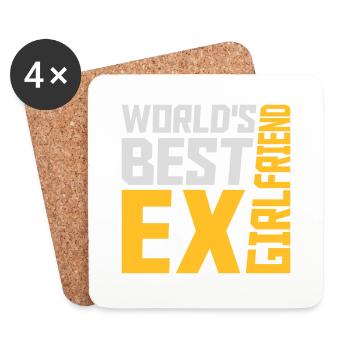 worlds best ex girlfriend - Untersetzer (4er-Set) - Weiß - Vorne
