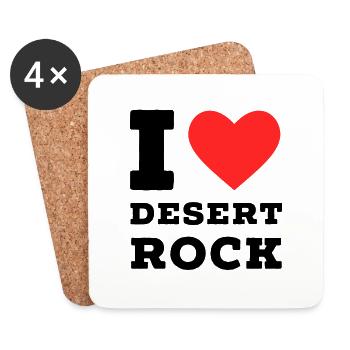 I love desert rock - Coasters (set of 4) - white - Front