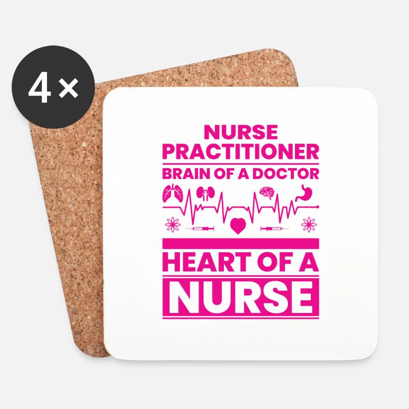 Lustiges Krankenschwestergeschenk Krankenschwester Geschenk - Untersetzer (4er-Set) - Weiß