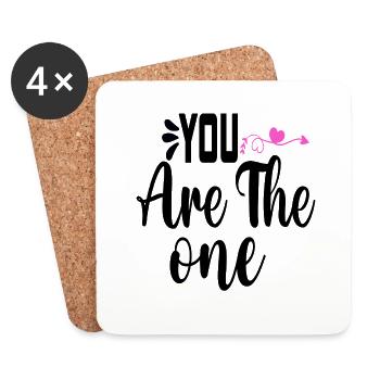 You are the one - Untersetzer (4er-Set) - Weiß - Vorne