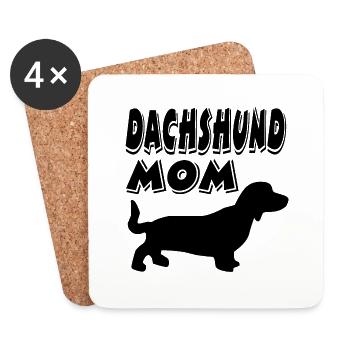 Dachshund - Coasters (set of 4) - white - Front