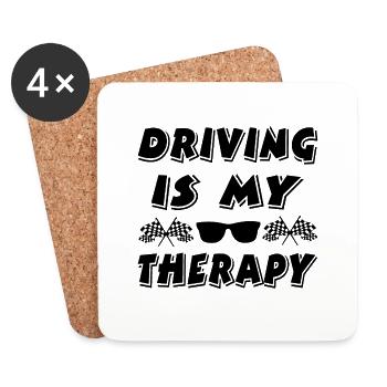 Car - Coasters (set of 4) - white - Front