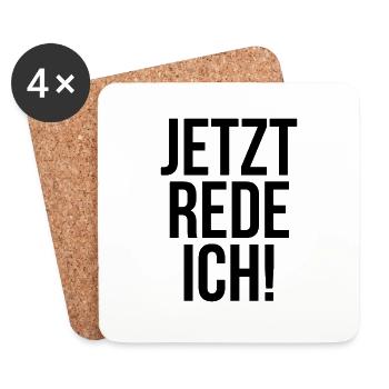 Jetzt rede ich - Untersetzer (4er-Set) - Weiß - Vorne