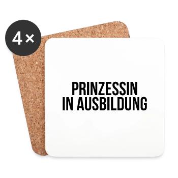 Prinzessin in Ausbildung - Untersetzer (4er-Set) - Weiß - Vorne