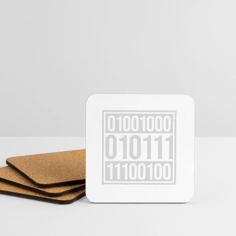 Binär Code Programm Sprache Untersetzer (4er-Set)