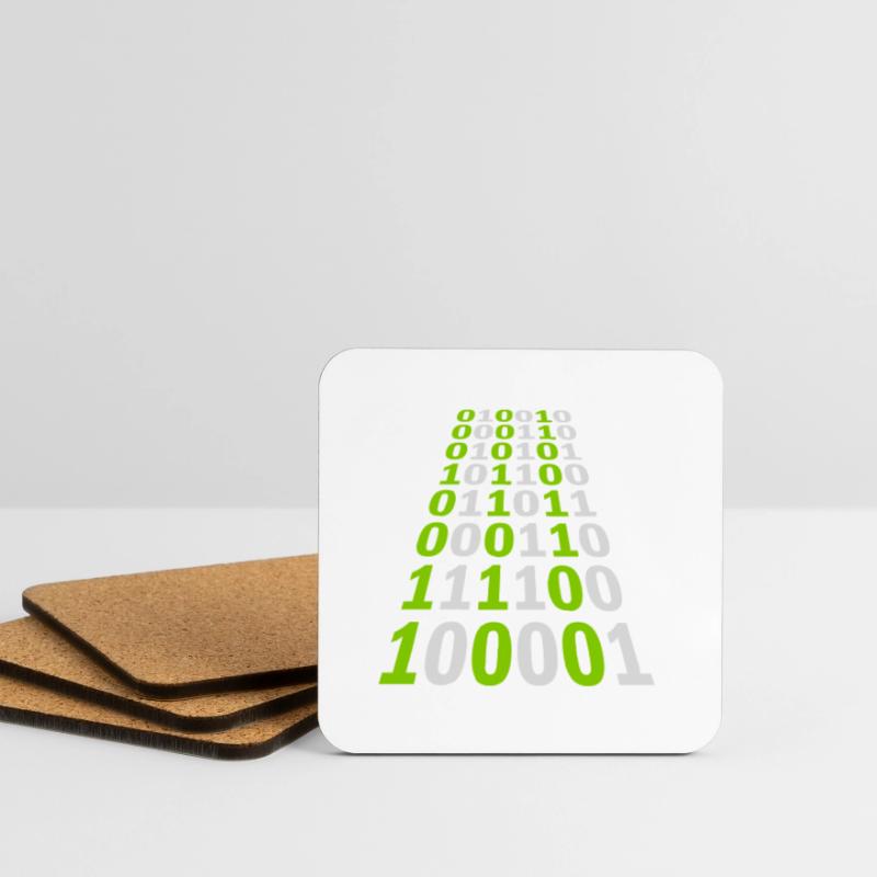Binary Code Program Language Coasters (set of 4)