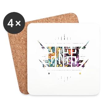 Style graffiti Splash hip hop couleurs peintre 2023 - Dessous de verre (lot de 4) - blanc - Devant
