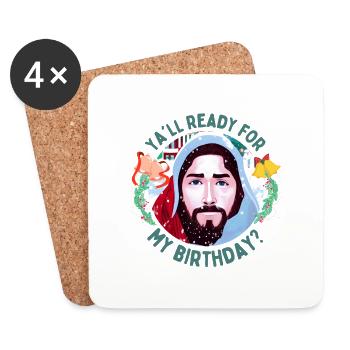 Jesus the Birthday Boy - Coasters (set of 4) - white - Front