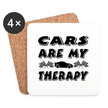 Car - Coasters (set of 4) - white - Front