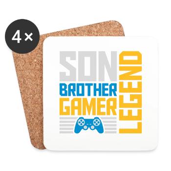 son brother gamer legend - Untersetzer (4er-Set) - Weiß - Vorne