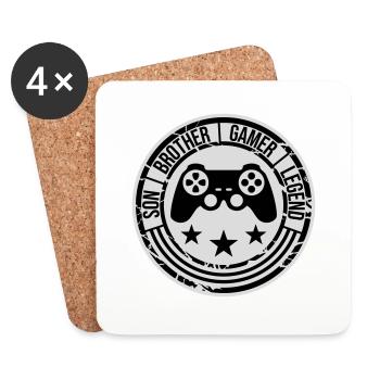 son brother gamer legend - Untersetzer (4er-Set) - Weiß - Vorne