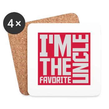 at The Favorite Uncle - Coasters (set of 4) - white - Front
