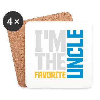 at The Favorite Uncle - Coasters (set of 4) - white - Front