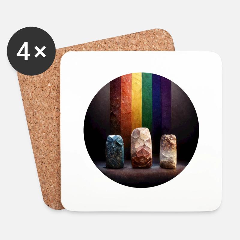 Die Gleichheitssteine der Pride - Untersetzer (4er-Set) - Weiß