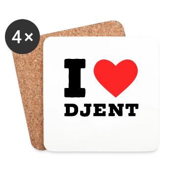 I love djent - Coasters (set of 4) - white - Front