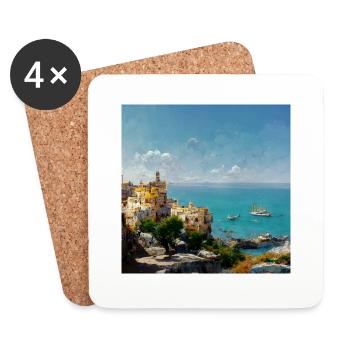 Stadt in Italien - Untersetzer (4er-Set) - Weiß - Vorne